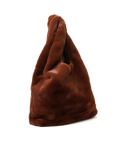 WEGO（ウィゴー）の「WEGO/ファーショッパートートバッグ（トートバッグ・レディース・ブラック/ピンク/ブラウン/グレー・FREE）」の5枚目の写真