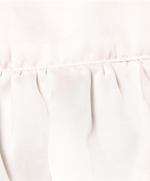 mysty woman（ミスティウーマン）の「ヴィンテージサテン編み上げティアードブラウス（シャツ/ブラウス・レディース・アイボリー/ブラック/ピンクベージュ/グレイッシュブルー・FREE）」の12枚目の写真