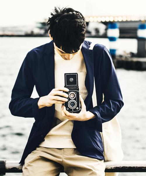 green label relaxing(グリーンレーベルリラクシング)の「KC ウォッシャブル/TRO ジャーディガン / ジャケット <機能性> ◆(テーラードジャケット・メンズ・ブラック/グレー/ネイビー/オリーブ・LARGE/X-SMALL/MEDIUM/X-LARGE/SMALL)」の4枚目の写真