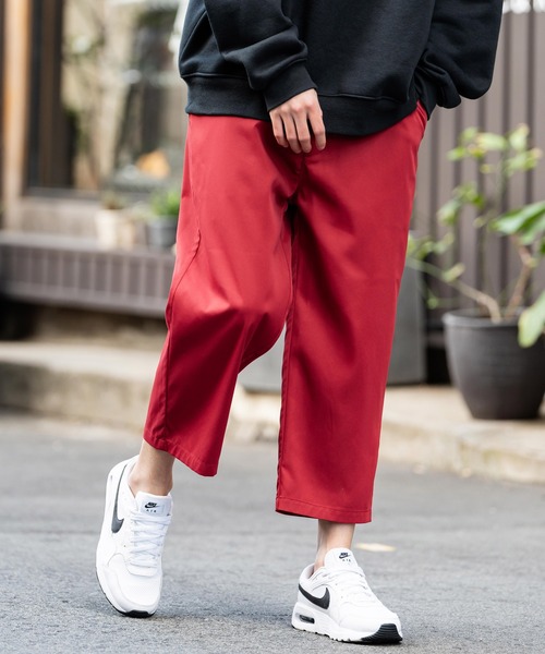 Rocky Monroe（ロッキーモンロー）の「ナチュラルストレッチツイル テーパードクロップドパンツ（チノパンツ・メンズ・ブルー/ネイビー/ベージュ/オリーブ/ライトピンク/レッド/ブラック/サックスブルー/エメラルド/グレー/ホワイト/ブラウン/ワンウォッシュ/グレイッシュブルー/ミント/グリーン・L/M/LL/XXL）」の16枚目の写真