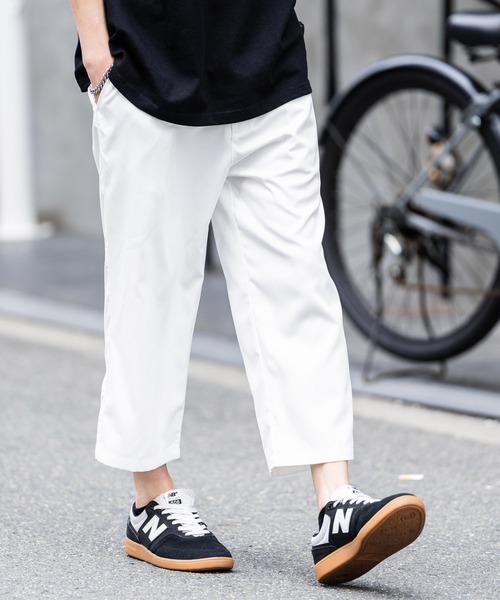 Rocky Monroe（ロッキーモンロー）の「ナチュラルストレッチツイル テーパードクロップドパンツ（チノパンツ・メンズ・ブルー/ネイビー/ベージュ/オリーブ/ライトピンク/レッド/ブラック/サックスブルー/エメラルド/グレー/ホワイト/ブラウン/ワンウォッシュ/グレイッシュブルー/ミント/グリーン・L/M/LL/XXL）」の17枚目の写真