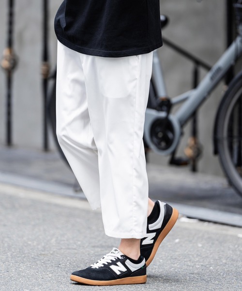 Rocky Monroe（ロッキーモンロー）の「ナチュラルストレッチツイル テーパードクロップドパンツ（チノパンツ・メンズ・ブルー/ネイビー/ベージュ/オリーブ/ライトピンク/レッド/ブラック/サックスブルー/エメラルド/グレー/ホワイト/ブラウン/ワンウォッシュ/グレイッシュブルー/ミント/グリーン・L/M/LL/XXL）」の18枚目の写真