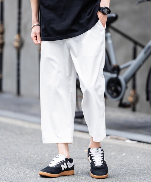 Rocky Monroe（ロッキーモンロー）の「ナチュラルストレッチツイル テーパードクロップドパンツ（チノパンツ・メンズ・ブルー/ネイビー/ベージュ/オリーブ/ライトピンク/レッド/ブラック/サックスブルー/エメラルド/グレー/ホワイト/ブラウン/ワンウォッシュ/グレイッシュブルー/ミント/グリーン・L/M/LL/XXL）」の20枚目の写真