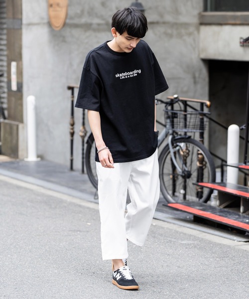 Rocky Monroe（ロッキーモンロー）の「ナチュラルストレッチツイル テーパードクロップドパンツ（チノパンツ・メンズ・ブルー/ネイビー/ベージュ/オリーブ/ライトピンク/レッド/ブラック/サックスブルー/エメラルド/グレー/ホワイト/ブラウン/ワンウォッシュ/グレイッシュブルー/ミント/グリーン・L/M/LL/XXL）」の22枚目の写真