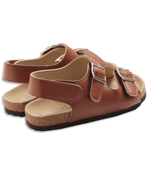 Ampersand（アンパサンド）の「トドラーダブルベルトサンダル（サンダル・キッズ・ブラウン/オフホワイト/シルバー・20/16/19/18/21/17）」の4枚目の写真