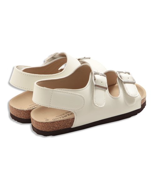 Ampersand（アンパサンド）の「トドラーダブルベルトサンダル（サンダル・キッズ・ブラウン/オフホワイト/シルバー・20/16/19/18/21/17）」の5枚目の写真