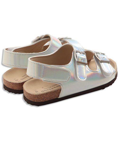 Ampersand（アンパサンド）の「トドラーダブルベルトサンダル（サンダル・キッズ・ブラウン/オフホワイト/シルバー・20/16/19/18/21/17）」の6枚目の写真