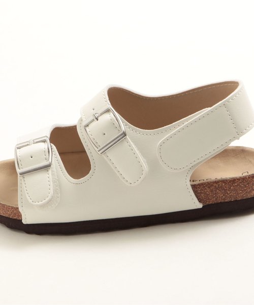 Ampersand（アンパサンド）の「トドラーダブルベルトサンダル（サンダル・キッズ・ブラウン/オフホワイト/シルバー・20/16/19/18/21/17）」の11枚目の写真