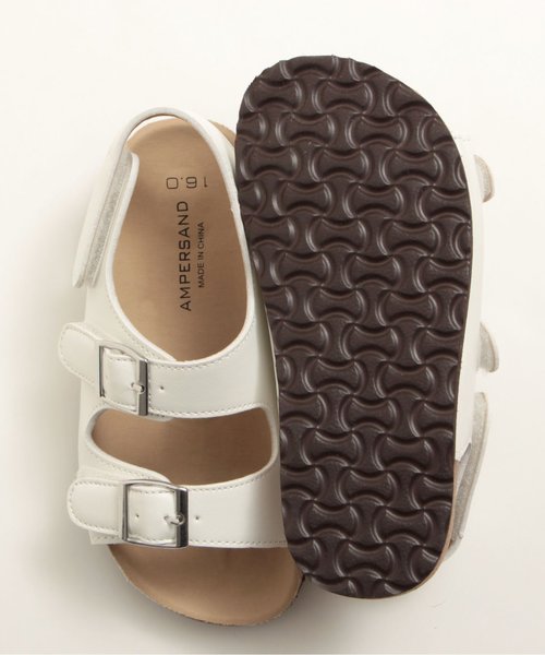 Ampersand（アンパサンド）の「トドラーダブルベルトサンダル（サンダル・キッズ・ブラウン/オフホワイト/シルバー・20/16/19/18/21/17）」の12枚目の写真