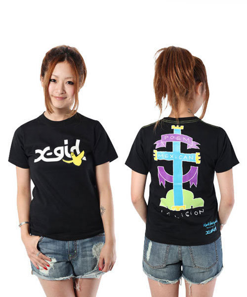 X-girl（エックスガール）の「X-GIRL×GONZ TEE"POEM"（Tシャツ/カットソー・レディース・ホワイト/ブラック/アッシュグレー・1/2）」の3枚目の写真