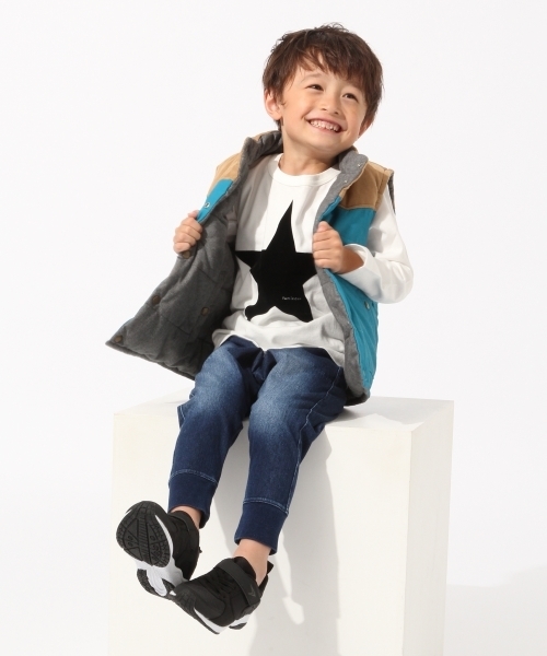 GLOBAL WORK（グローバルワーク）の「【キッズ】スソカットオフスリムパンツ/765055 （デニムパンツ・キッズ・ブルー/ブラック/ネイビー・MEDIUM/SMALL/XX-LARGE/X-LARGE/LARGE）」の11枚目の写真