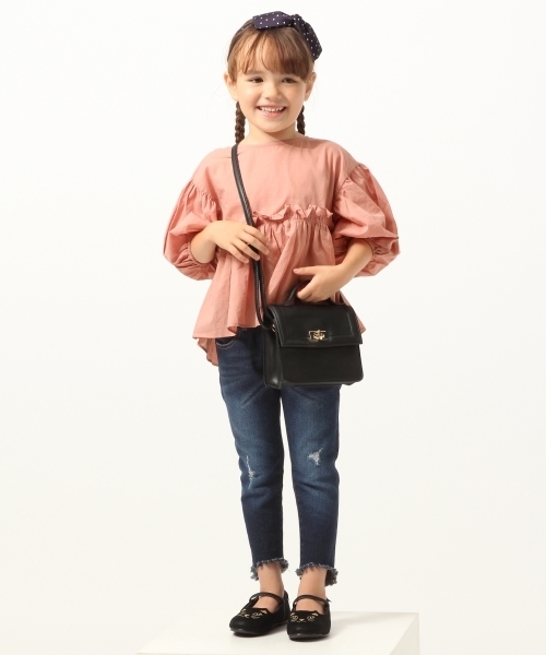 GLOBAL WORK（グローバルワーク）の「【キッズ】スソカットオフスリムパンツ/765055 （デニムパンツ・キッズ・ブルー/ブラック/ネイビー・MEDIUM/SMALL/XX-LARGE/X-LARGE/LARGE）」の17枚目の写真