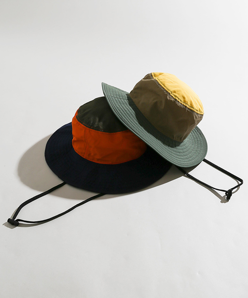 WEGO（ウィゴー）の「WEGO/カラーブロックサファリハット（ハット・メンズ・オレンジ/イエロー・FREE）」の3枚目の写真