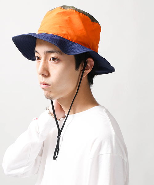 WEGO（ウィゴー）の「WEGO/カラーブロックサファリハット（ハット・メンズ・オレンジ/イエロー・FREE）」の6枚目の写真