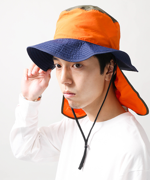 WEGO（ウィゴー）の「WEGO/カラーブロックサファリハット（ハット・メンズ・オレンジ/イエロー・FREE）」の7枚目の写真