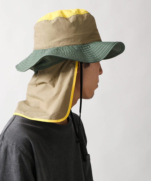WEGO（ウィゴー）の「WEGO/カラーブロックサファリハット（ハット・メンズ・オレンジ/イエロー・FREE）」の5枚目の写真