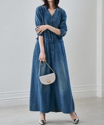 ヴィンテージ ロング丈デニムワンピース
