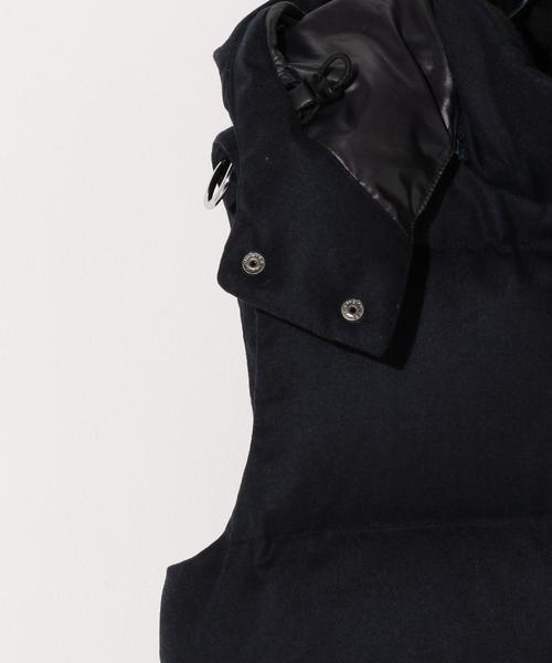 green label relaxing（グリーンレーベルリラクシング）の「SC タスマニア フード ダウンベスト ＜フード取り外し可能＞ ◆（ダウンベスト・メンズ・ライトグレー/ナチュラル/ネイビー・SMALL/LARGE/X-LARGE/MEDIUM）」の6枚目の写真