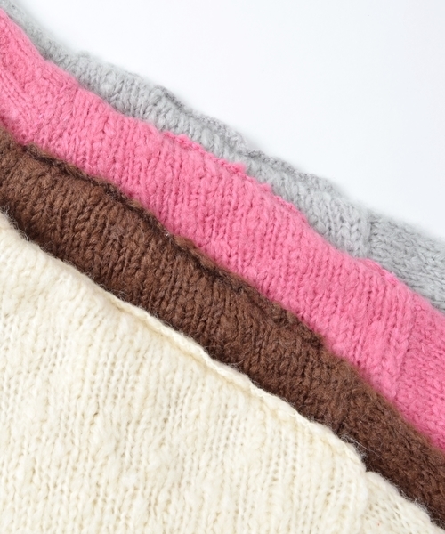 SHIPS BLUESTORE（シップスブルーストア）の「SHIPS BLUESTORE:モコモコニット◇（ニット/セーター・レディース・ホワイト/ライトグレー/ブラウン/ピンク・ONE SIZE）」の7枚目の写真