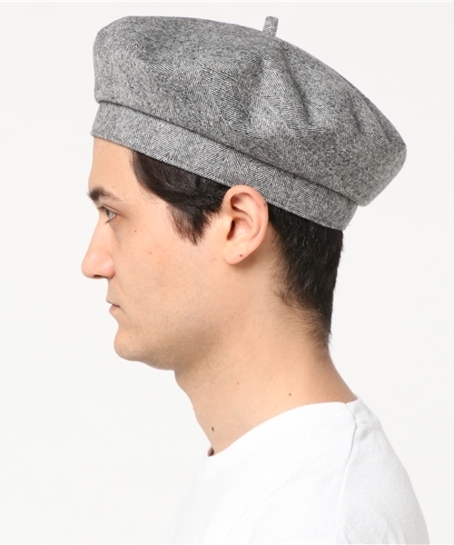 Anthony Peto ヘリンボーン ウール キャスケット 59cm メンズ Anthony Peto（アンソニーピート）の「ANTHONY PETO: ヘリンボーン