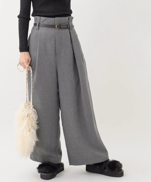 earth music&ecology（アースミュージックアンドエコロジー）の「ウエストラッピングパンツ（その他パンツ・レディース・ブラック/グレー/キャメル・FREE）」の3枚目の写真