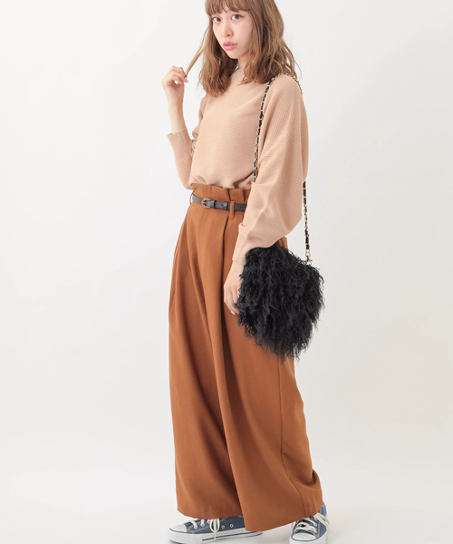 earth music&ecology（アースミュージックアンドエコロジー）の「ウエストラッピングパンツ（その他パンツ・レディース・ブラック/グレー/キャメル・FREE）」の18枚目の写真