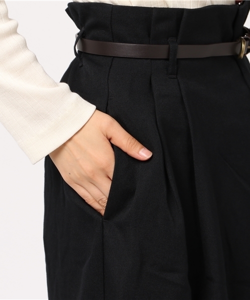 earth music&ecology（アースミュージックアンドエコロジー）の「ウエストラッピングパンツ（その他パンツ・レディース・ブラック/グレー/キャメル・FREE）」の4枚目の写真