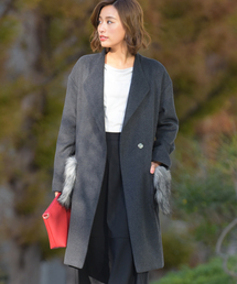 Willful by lipstar | 【Willful by lipstar】エコファーポケットノーカラーコート(その他アウター)