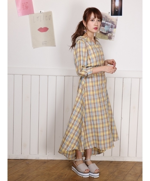 セール ワンピース 2wayチェックロングワンピース ワンピース ワンピース Dazzlin ダズリン のファッション