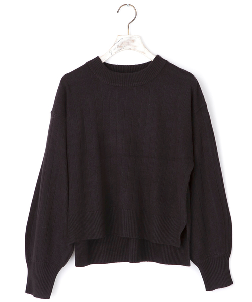 w closet（ダブルクローゼット）の「カシミヤタッチワイドリブハイネックプルオーバー（ニット/セーター・レディース・ホワイト/ブラック/グレー/ピンク/ミント/ピンクベージュ・FREE）」の3枚目の写真