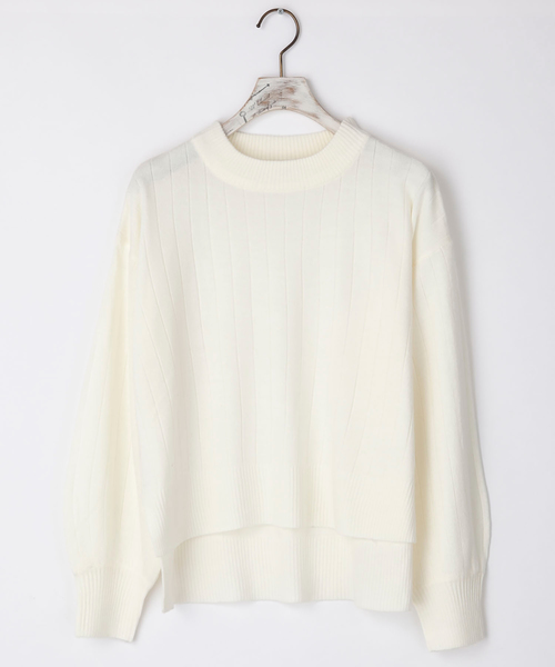 w closet（ダブルクローゼット）の「カシミヤタッチワイドリブハイネックプルオーバー（ニット/セーター・レディース・ホワイト/ブラック/グレー/ピンク/ミント/ピンクベージュ・FREE）」の13枚目の写真