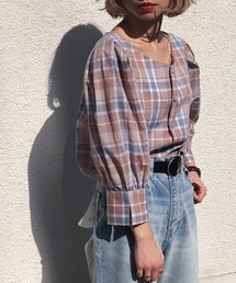 PAGEBOY | マドラスチェック2wayブラウス(シャツ/ブラウス)