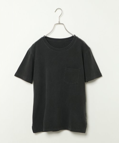 VENCEEXCHANGE(ヴァンスエクスチェンジ)の「天竺ウォッシュ加工Tシャツ (Tシャツ/カットソー・レディース・ブラック/ベージュ/オフホワイト/ライトカーキ/ブルー/ピンク・M)」の3枚目の写真