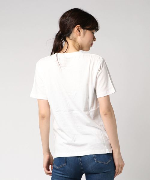 VENCEEXCHANGE(ヴァンスエクスチェンジ)の「天竺ウォッシュ加工Tシャツ (Tシャツ/カットソー・レディース・ブラック/ベージュ/オフホワイト/ライトカーキ/ブルー/ピンク・M)」の8枚目の写真