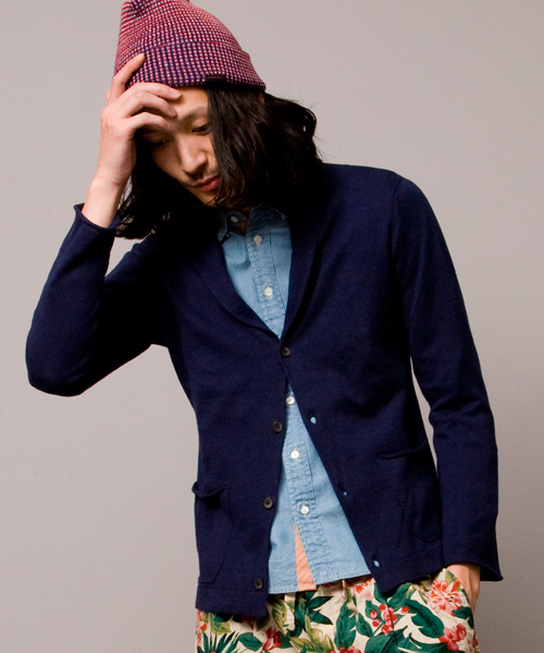 BEAUTY&YOUTH UNITED ARROWS（ビューティーアンドユースユナイテッドアローズ）の「by ∴ ショールカーディガン 9SL ◆（カーディガン/ボレロ・メンズ・グレー/ネイビー/コバルトブルー/マスタード・SMALL/MEDIUM/LARGE/X-LARGE）」の3枚目の写真