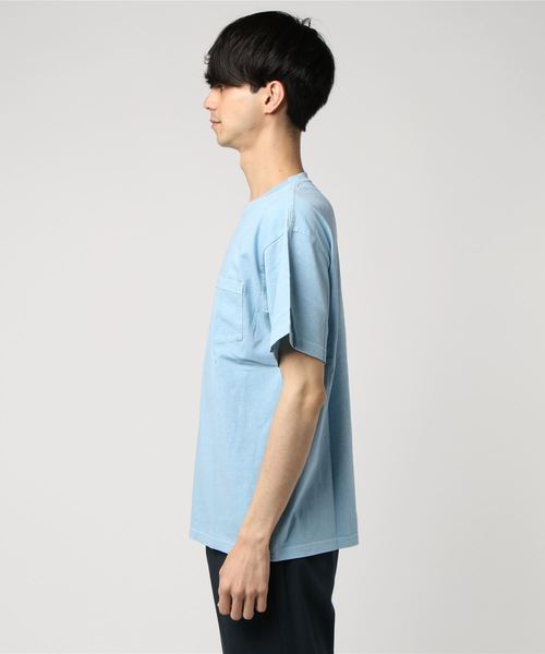 { JEMORGAN / ジェイイーモーガン } 製品染めポケット付きTシャツ { JEMORGAN / ジェイイーモーガン } 製品染めポケット付きTシャツ