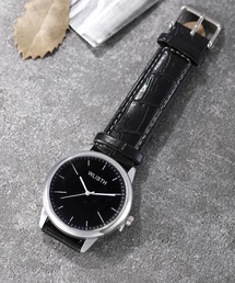 おしゃれスタ（オシャレスタ）の「【INTER SECTION】PUレザーベルト　ウオッチ（アナログ腕時計）」