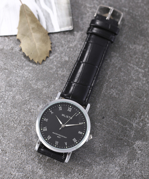 おしゃれスタ（オシャレスタ）の「【INTER SECTION】PUレザーベルト　ウオッチ（アナログ腕時計・メンズ・ホワイト/ブラック/ネイビー/ブラウン/ブラック系その他/ブラウン系その他/ブルー系その他/A/B/C/D/E/F/G/H/I/J/K/L/M/N/O/P/Q/R/S/T/ブラック系その他2/ブラック系その他3/ブラック系その他4/ブラック系その他5/ブラック系その他6/ブルー系その他2/その他1/その他2/ブラウン系その他4/ブラウン系その他5/ブラウン系その他6/ブラウン系その他7/ブラック系その他7/ブラウン系その他2/ブラウン系その他3/その他17/その他18/その他19/その他20/その他16/その他12/その他13/その他14/その他6/その他7/その他8/その他9/その他10/その他11/その他3/その他4/その他5/イエロー系その他2/V/X/Y/Z/キャメル/イエロー系その他/U/その他26/その他27/その他28/イエロー系その他4/その他21/その他22/その他24/イエロー系その他6/イエロー系その他7/その他23/その他25/イエロー系その他5/イエロー系その他3/その他15/ホワイト系その他/その他34/その他32/その他33/その他30/その他29/ブルー系その他4/その他31/ブルー系その他3/W・FREE）」の7枚目の写真