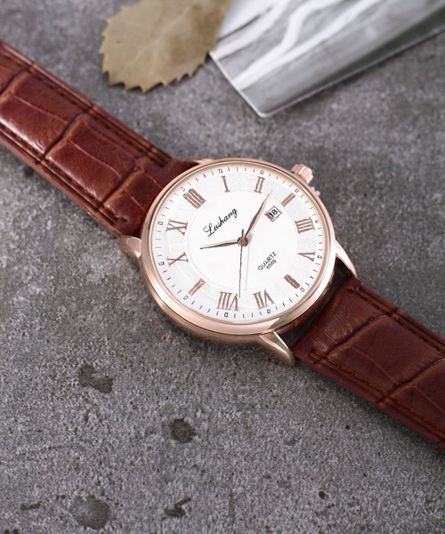 おしゃれスタ（オシャレスタ）の「【INTER SECTION】PUレザーベルト　ウオッチ（アナログ腕時計・メンズ・ホワイト/ブラック/ネイビー/ブラウン/ブラック系その他/ブラウン系その他/ブルー系その他/A/B/C/D/E/F/G/H/I/J/K/L/M/N/O/P/Q/R/S/T/ブラック系その他2/ブラック系その他3/ブラック系その他4/ブラック系その他5/ブラック系その他6/ブルー系その他2/その他1/その他2/ブラウン系その他4/ブラウン系その他5/ブラウン系その他6/ブラウン系その他7/ブラック系その他7/ブラウン系その他2/ブラウン系その他3/その他17/その他18/その他19/その他20/その他16/その他12/その他13/その他14/その他6/その他7/その他8/その他9/その他10/その他11/その他3/その他4/その他5/イエロー系その他2/V/X/Y/Z/キャメル/イエロー系その他/U/その他26/その他27/その他28/イエロー系その他4/その他21/その他22/その他24/イエロー系その他6/イエロー系その他7/その他23/その他25/イエロー系その他5/イエロー系その他3/その他15/ホワイト系その他/その他34/その他32/その他33/その他30/その他29/ブルー系その他4/その他31/ブルー系その他3/W・FREE）」の15枚目の写真