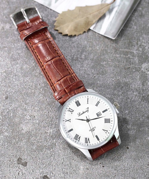 おしゃれスタ（オシャレスタ）の「【INTER SECTION】PUレザーベルト　ウオッチ（アナログ腕時計・メンズ・ホワイト/ブラック/ネイビー/ブラウン/ブラック系その他/ブラウン系その他/ブルー系その他/A/B/C/D/E/F/G/H/I/J/K/L/M/N/O/P/Q/R/S/T/ブラック系その他2/ブラック系その他3/ブラック系その他4/ブラック系その他5/ブラック系その他6/ブルー系その他2/その他1/その他2/ブラウン系その他4/ブラウン系その他5/ブラウン系その他6/ブラウン系その他7/ブラック系その他7/ブラウン系その他2/ブラウン系その他3/その他17/その他18/その他19/その他20/その他16/その他12/その他13/その他14/その他6/その他7/その他8/その他9/その他10/その他11/その他3/その他4/その他5/イエロー系その他2/V/X/Y/Z/キャメル/イエロー系その他/U/その他26/その他27/その他28/イエロー系その他4/その他21/その他22/その他24/イエロー系その他6/イエロー系その他7/その他23/その他25/イエロー系その他5/イエロー系その他3/その他15/ホワイト系その他/その他34/その他32/その他33/その他30/その他29/ブルー系その他4/その他31/ブルー系その他3/W・FREE）」の16枚目の写真
