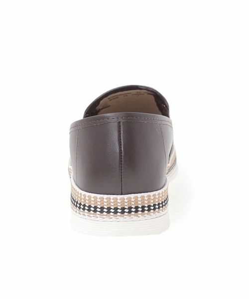 MK MICHEL KLEIN HOMME （エムケーミッシェルクランオム）の「編み込みデザインスリッポン（スリッポン・メンズ・ライトブラウン/ブラック・25.5/26.5）」の6枚目の写真