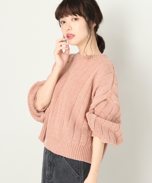 LOWRYS FARM（ローリーズファーム）の「モールソデボリューム　804295（Tシャツ/カットソー・レディース・アイボリー/グレー/ピンク/ブルー系その他・MEDIUM/LARGE）」の4枚目の写真