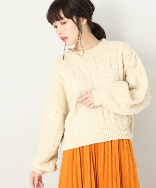 LOWRYS FARM（ローリーズファーム）の「モールソデボリューム　804295（Tシャツ/カットソー・レディース・アイボリー/グレー/ピンク/ブルー系その他・MEDIUM/LARGE）」の2枚目の写真