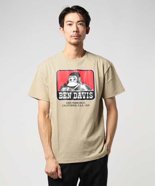 BEN DAVIS ORIGINALS（ベンデイビスオリジナルス）の「BEN DAVIS ORIGINALS PRINT TEE/ベンデイビス オリジナル プリントTシャツ（Tシャツ/カットソー・メンズ・オレンジ/イエロー/ピンク/ライトパープル/グリーン/ベージュ・SMALL/MEDIUM/LARGE/X-LARGE）」の15枚目の写真