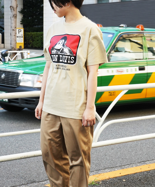 BEN DAVIS ORIGINALS（ベンデイビスオリジナルス）の「BEN DAVIS ORIGINALS PRINT TEE/ベンデイビス オリジナル プリントTシャツ（Tシャツ/カットソー・メンズ・オレンジ/イエロー/ピンク/ライトパープル/グリーン/ベージュ・SMALL/MEDIUM/LARGE/X-LARGE）」の16枚目の写真