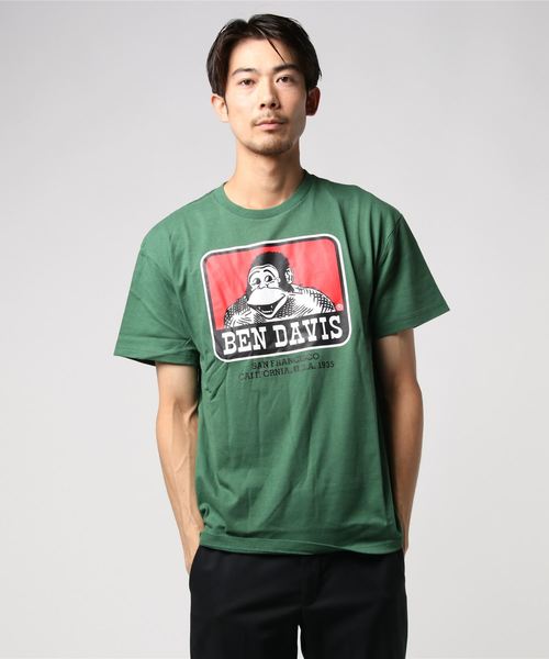 BEN DAVIS ORIGINALS（ベンデイビスオリジナルス）の「BEN DAVIS ORIGINALS PRINT TEE/ベンデイビス オリジナル プリントTシャツ（Tシャツ/カットソー・メンズ・オレンジ/イエロー/ピンク/ライトパープル/グリーン/ベージュ・SMALL/MEDIUM/LARGE/X-LARGE）」の17枚目の写真