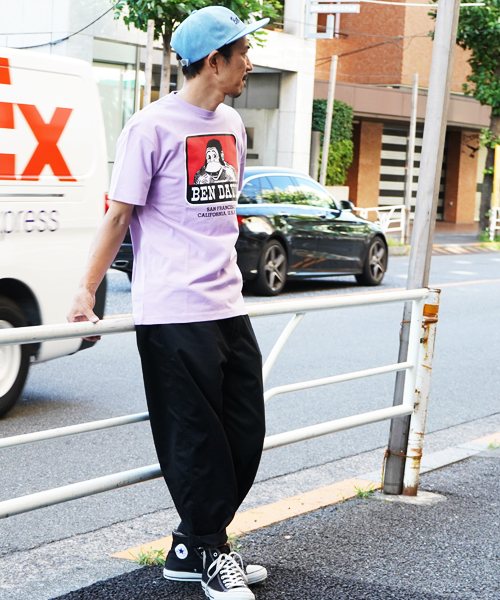 BEN DAVIS ORIGINALS（ベンデイビスオリジナルス）の「BEN DAVIS ORIGINALS PRINT TEE/ベンデイビス オリジナル プリントTシャツ（Tシャツ/カットソー・メンズ・オレンジ/イエロー/ピンク/ライトパープル/グリーン/ベージュ・SMALL/MEDIUM/LARGE/X-LARGE）」の8枚目の写真