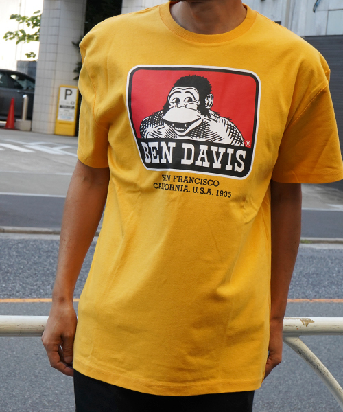 BEN DAVIS ORIGINALS（ベンデイビスオリジナルス）の「BEN DAVIS ORIGINALS PRINT TEE/ベンデイビス オリジナル プリントTシャツ（Tシャツ/カットソー・メンズ・オレンジ/イエロー/ピンク/ライトパープル/グリーン/ベージュ・SMALL/MEDIUM/LARGE/X-LARGE）」の11枚目の写真