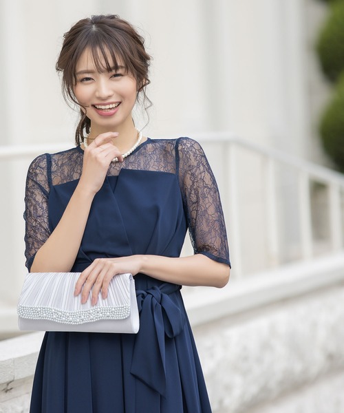 Retica(レティカ)の「結婚式バッグ パール プリーツ サテン ラインストーン 2Way クラッチバッグ パーティー (クラッチバッグ・レディース・ブラック/ベージュ/シルバー・ONESIZE)」の18枚目の写真