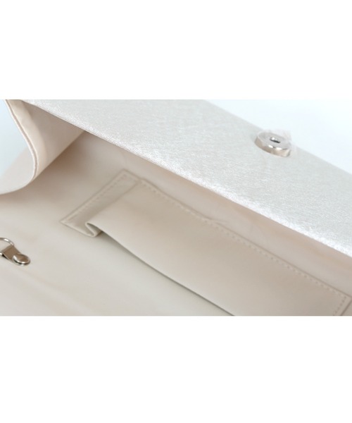 Retica(レティカ)の「結婚式バッグ パール プリーツ サテン ラインストーン 2Way クラッチバッグ パーティー (クラッチバッグ・レディース・ブラック/ベージュ/シルバー・ONESIZE)」の9枚目の写真